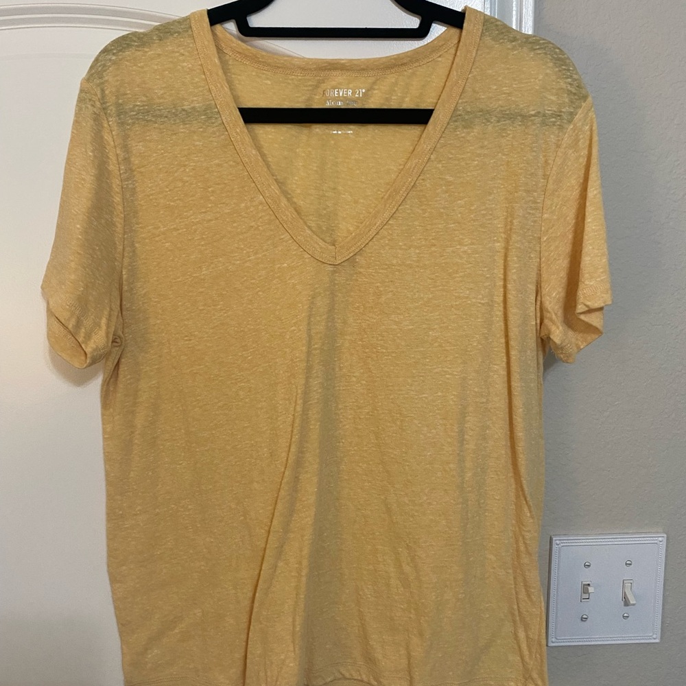 Yellow v neck tee